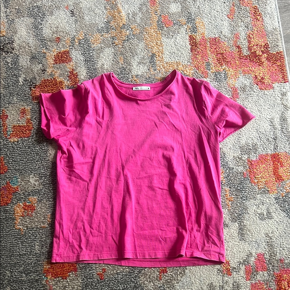 Zara Pink Flowy Shirt